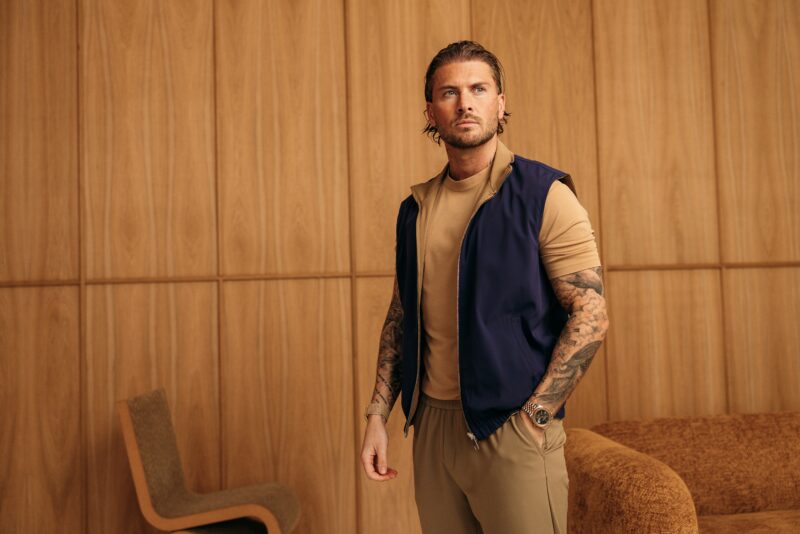 The New Reversible Bodywarmer - Navy/Camel
