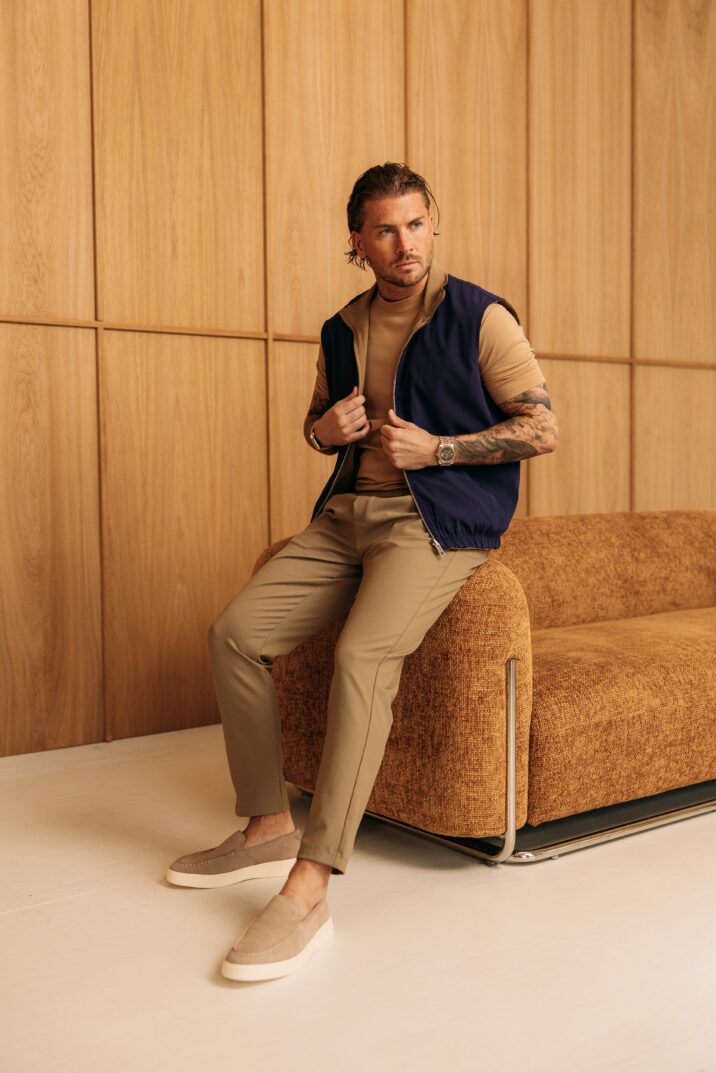 The New Reversible Bodywarmer - Navy/Camel