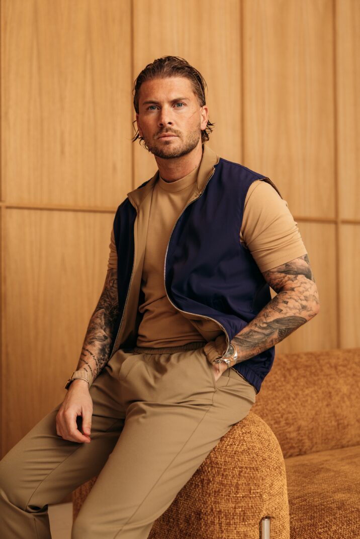 The New Reversible Bodywarmer - Navy/Camel