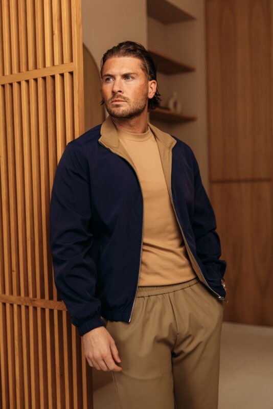 The New Reversible jacket - Navy/Camel