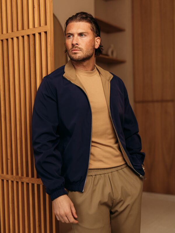 The New Reversible jacket - Navy/Camel