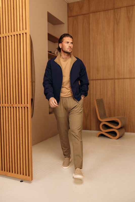 The New Reversible jacket - Navy/Camel