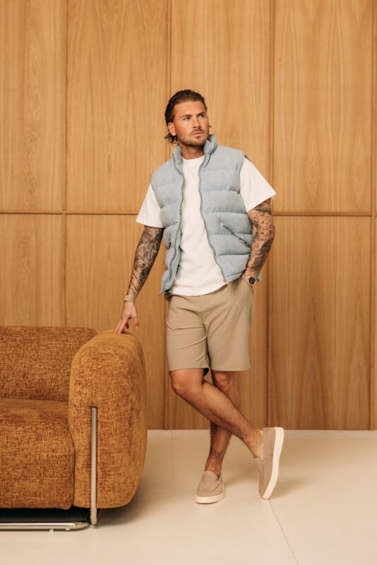 Manilo Suede Bodywarmer - Blue