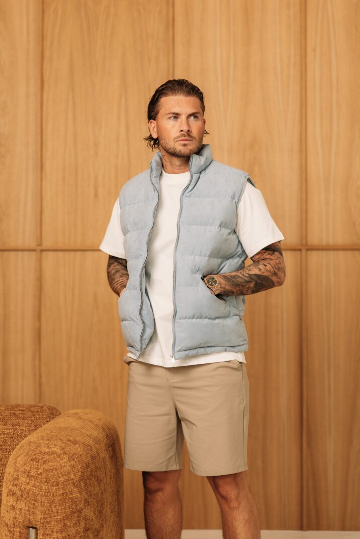 Manilo Suede Bodywarmer - Blue