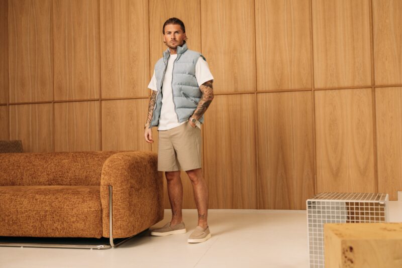 Manilo Suede Bodywarmer - Blue