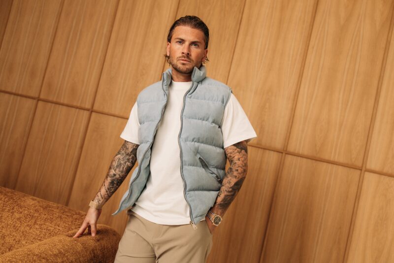 Manilo Suede Bodywarmer - Blue