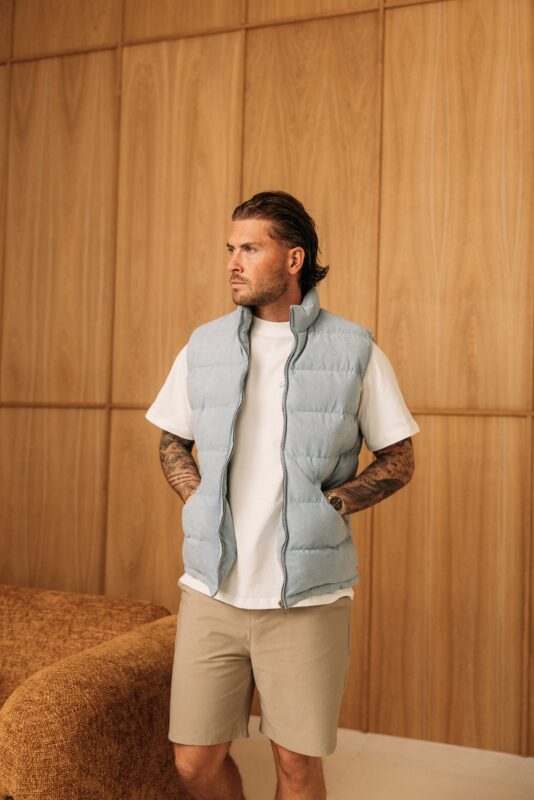 Manilo Suede Bodywarmer - Blue