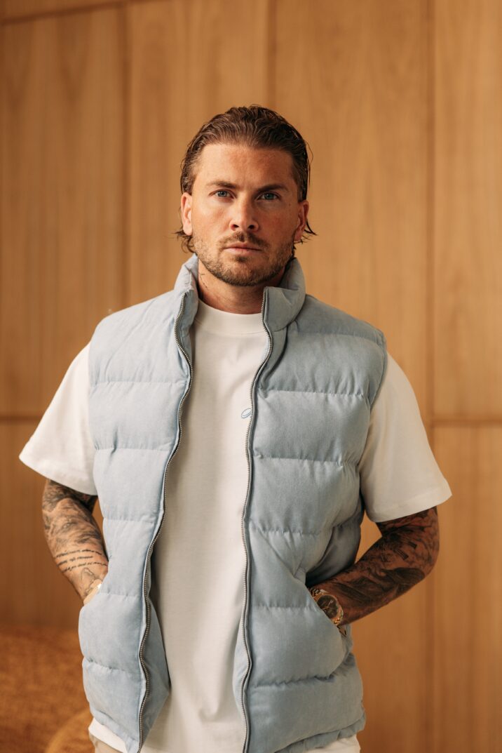 Manilo Suede Bodywarmer - Blue