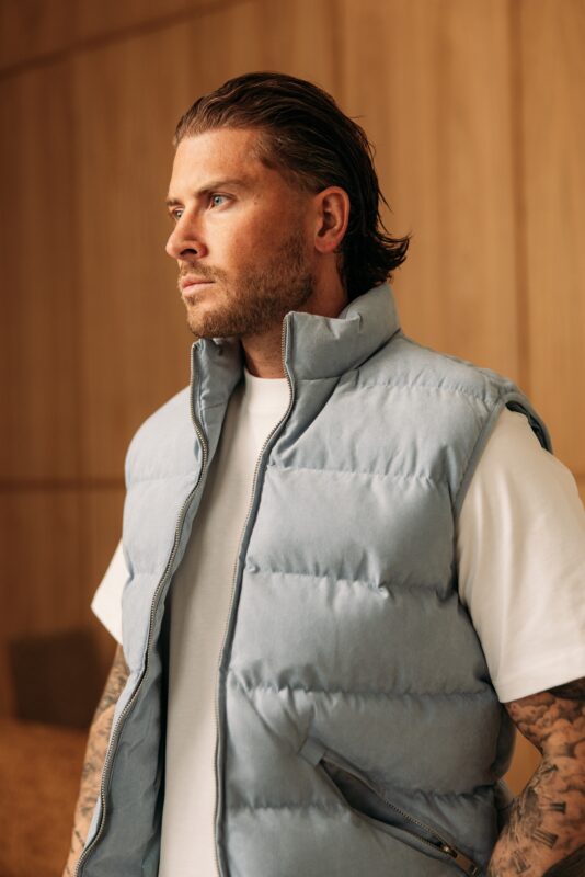 Manilo Suede Bodywarmer - Blue