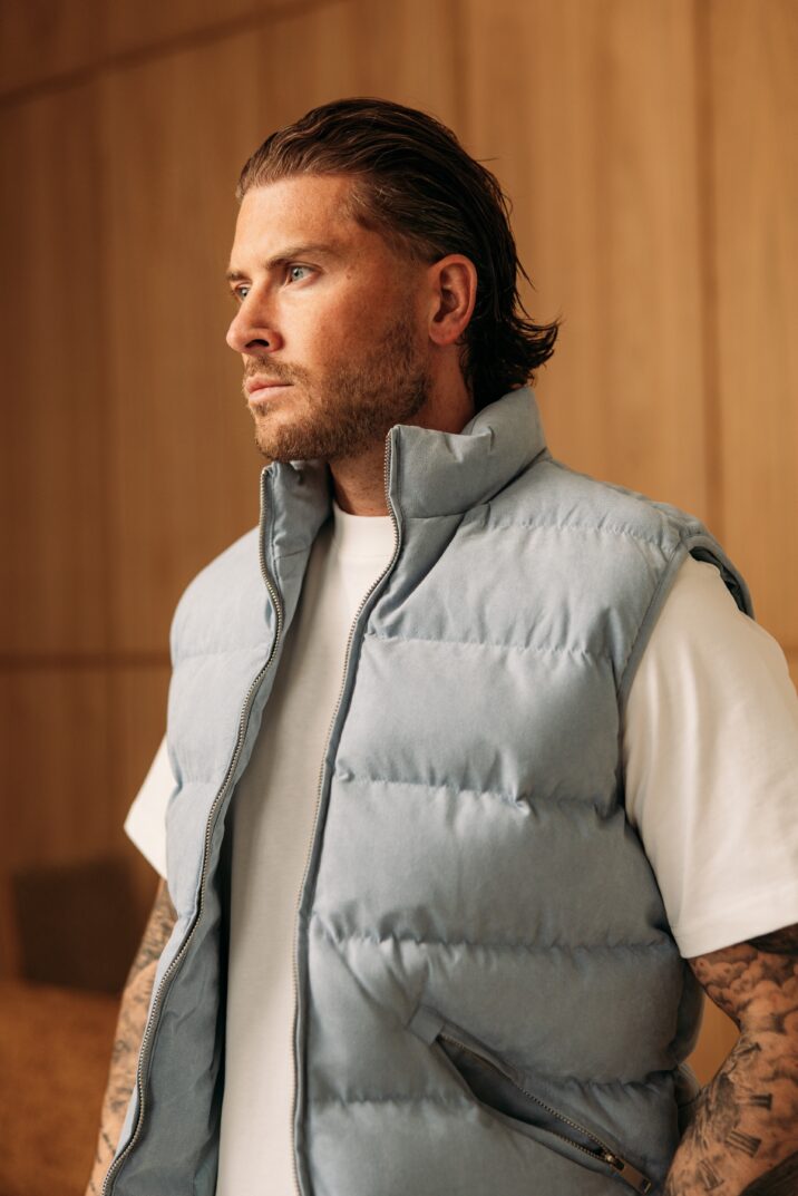 Manilo Suede Bodywarmer - Blue