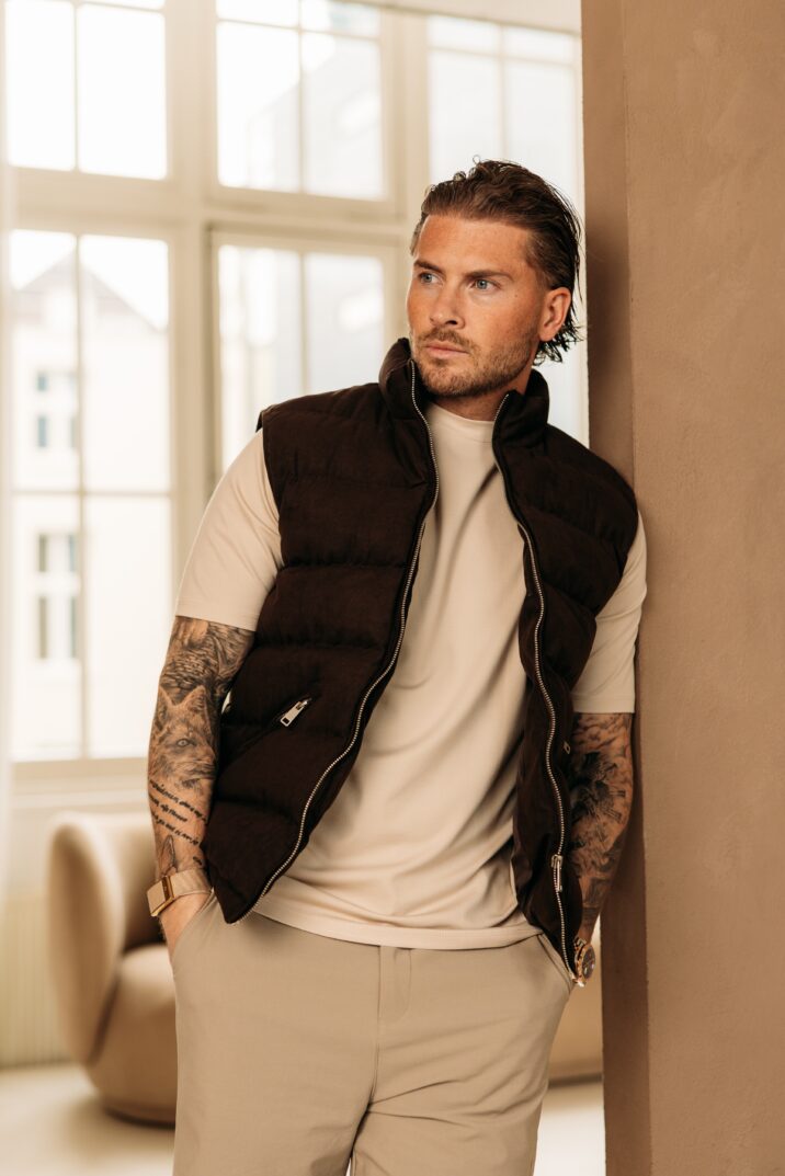 Manilo Suede Bodywarmer - Choco