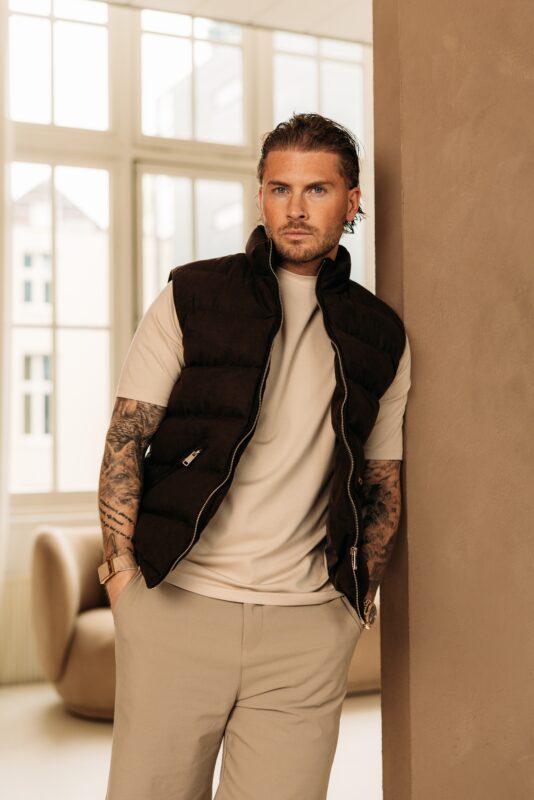 Manilo Suede Bodywarmer - Choco