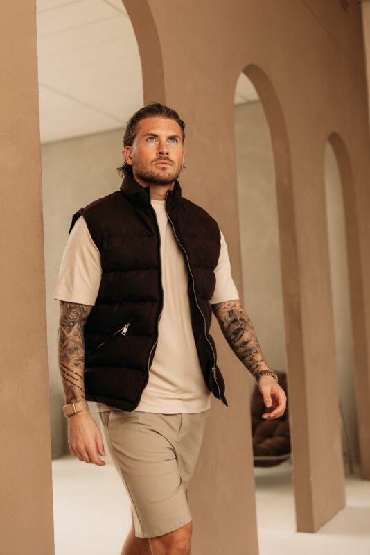 Manilo Suede Bodywarmer - Choco