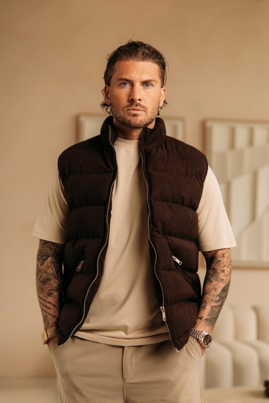 Manilo Suede Bodywarmer - Choco