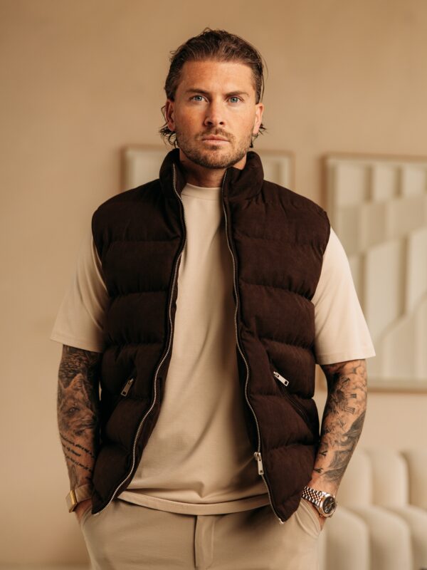 Manilo Suede Bodywarmer - Choco