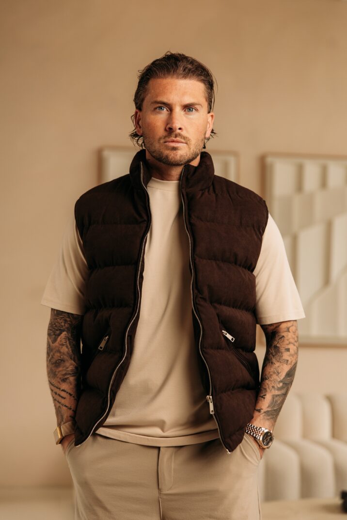 Manilo Suede Bodywarmer - Choco
