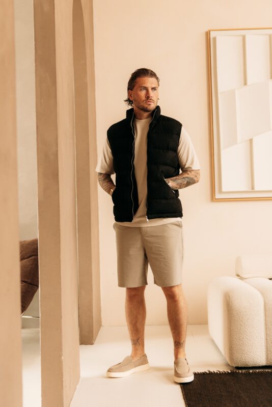 Manilo Suede Bodywarmer - Black