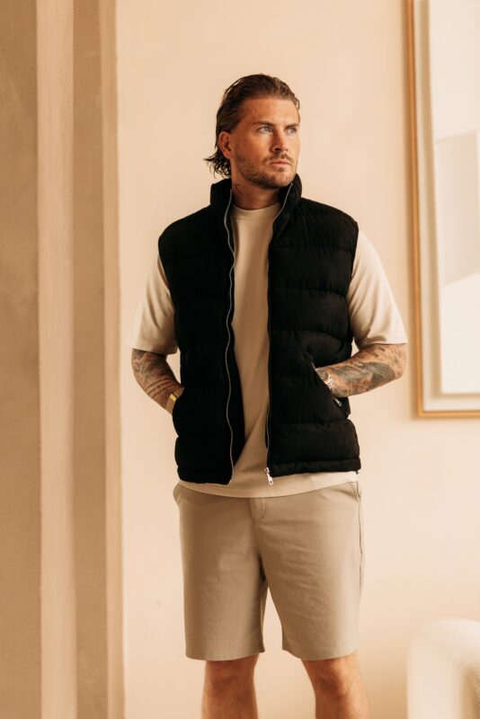 Manilo Suede Bodywarmer - Black