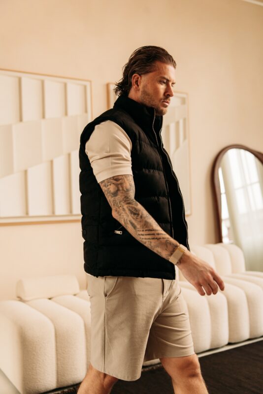 Manilo Suede Bodywarmer - Black