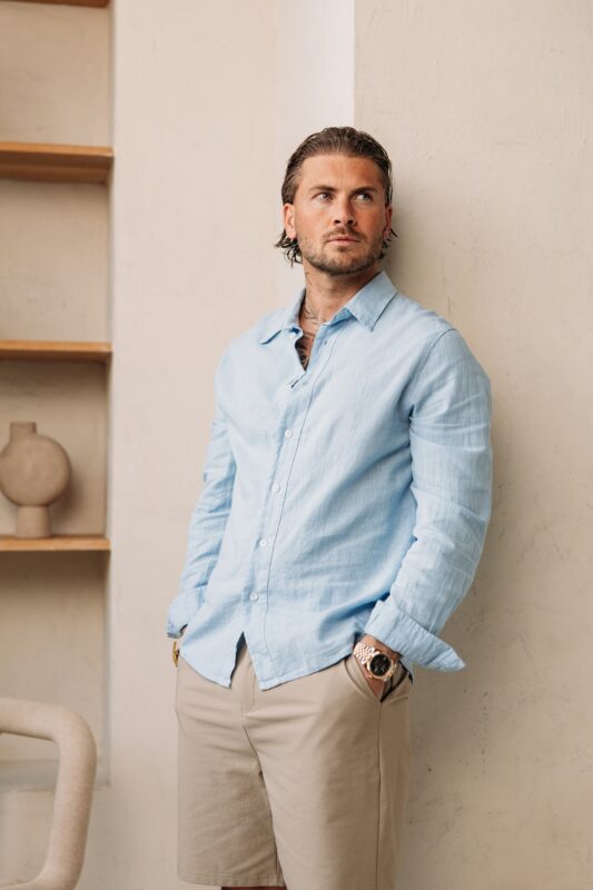 Linnen Blouse - Light Blue