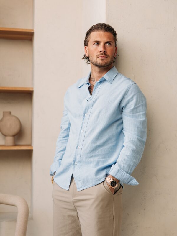 Linnen Blouse - Light Blue