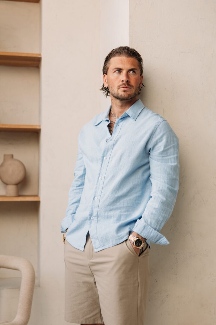 Linnen Blouse - Light Blue