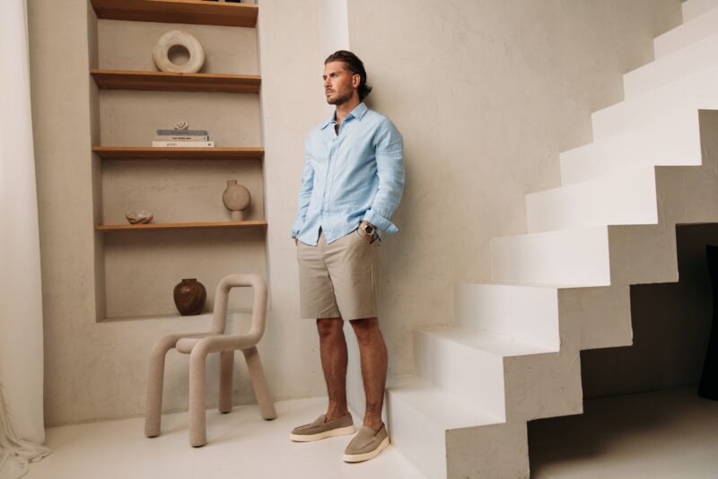 Linnen Blouse - Light Blue