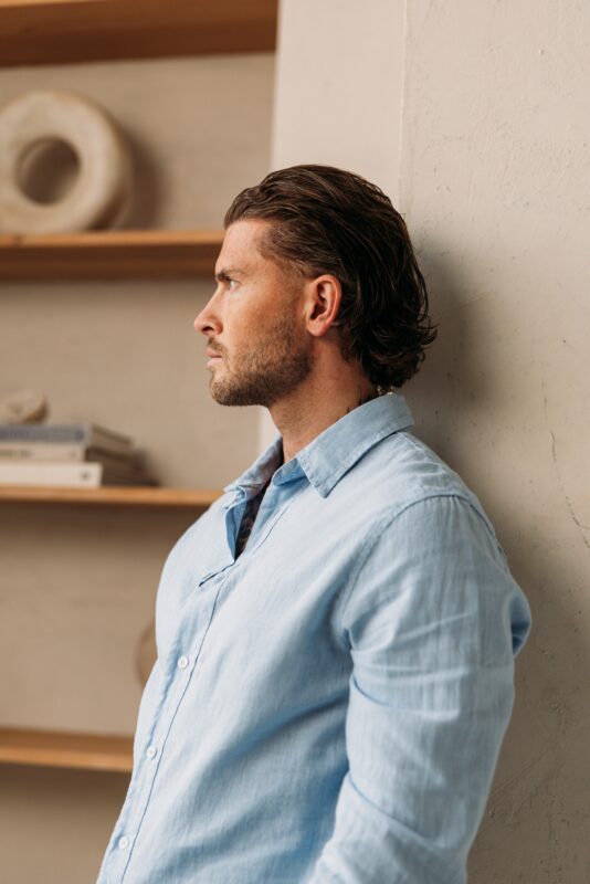 Linnen Blouse - Light Blue