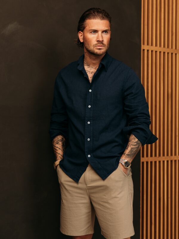 Linnen Blouse - Navy