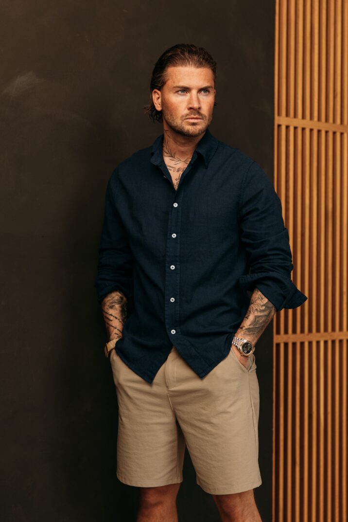 Linnen Blouse - Navy