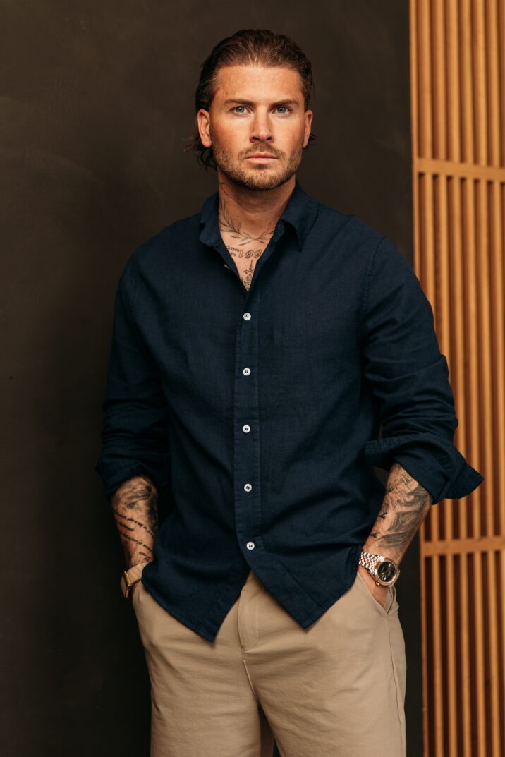 Linnen Blouse - Navy