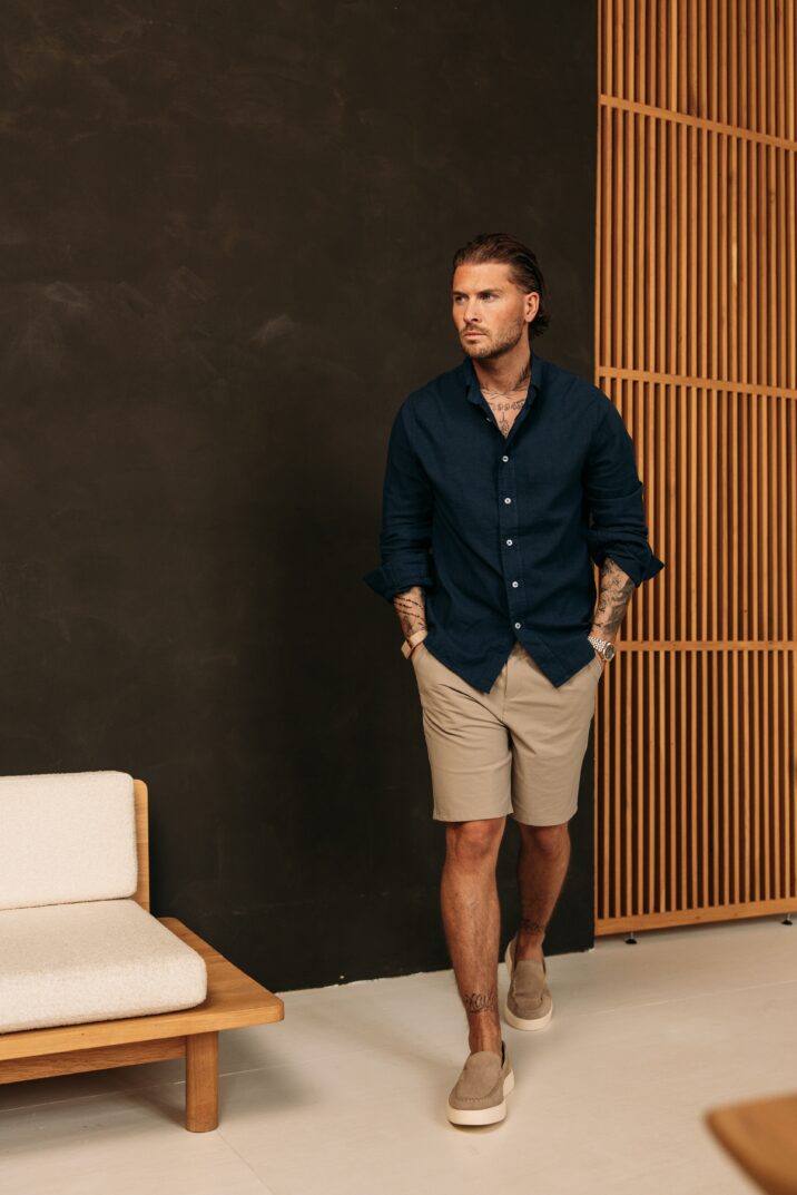 Linnen Blouse - Navy