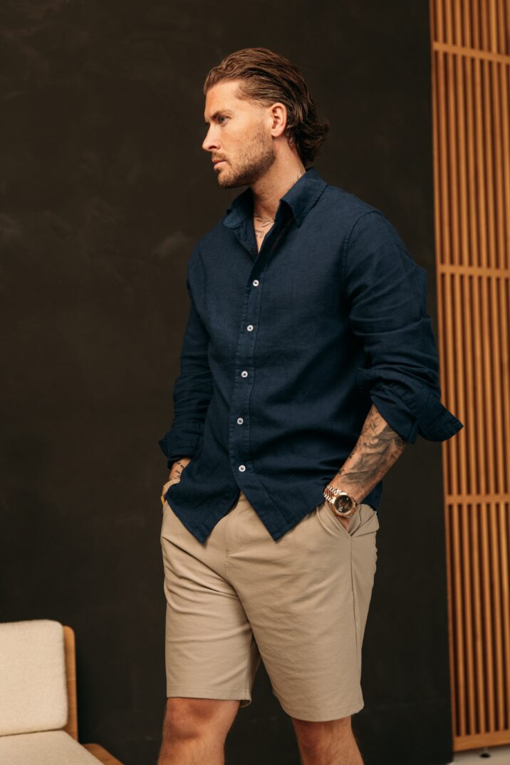 Linnen Blouse - Navy