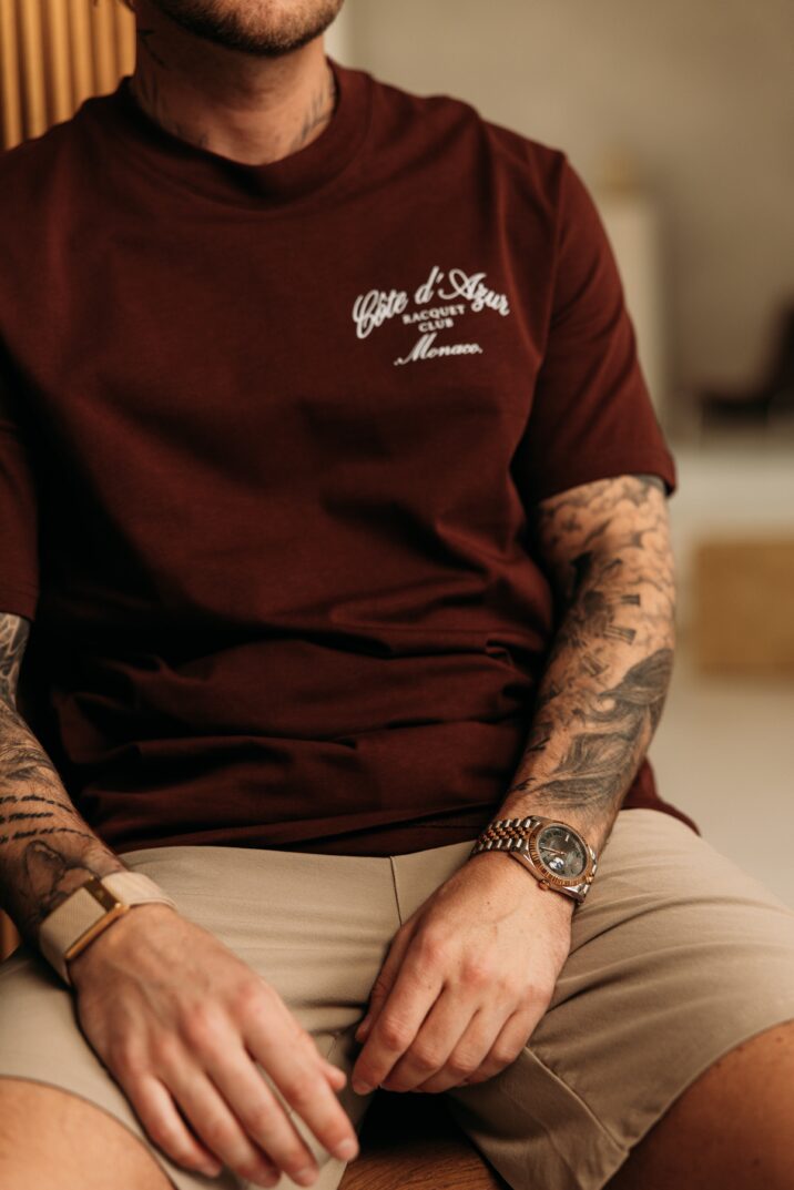 Côte d'Azur Tee - Brown