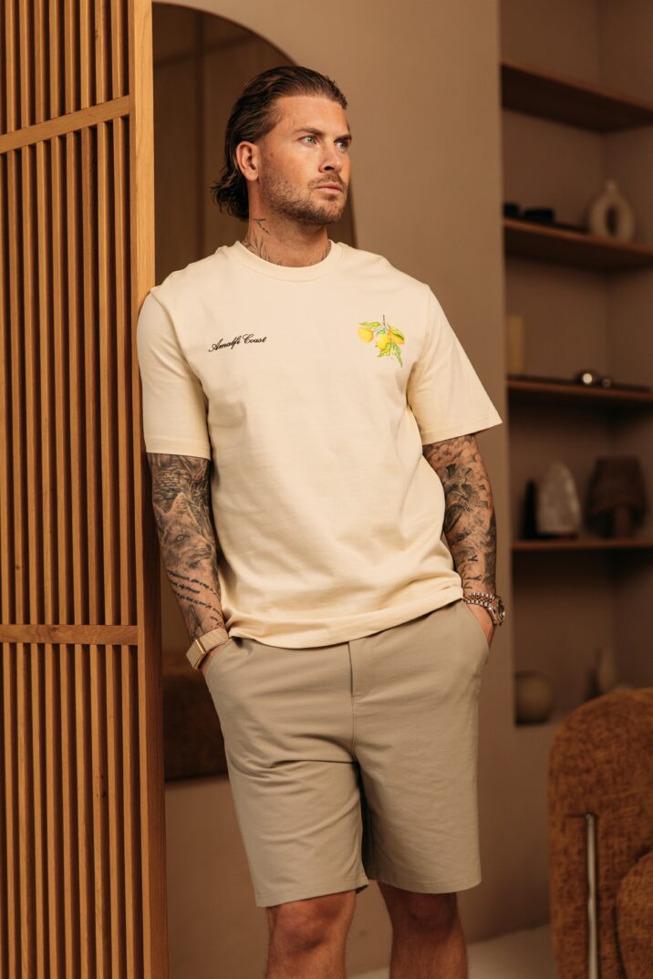 Amalfi Coast Limoncello Tee - Beige