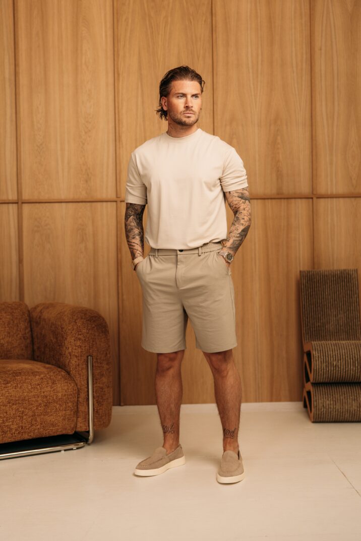 Super stretch short pantalon - Beige