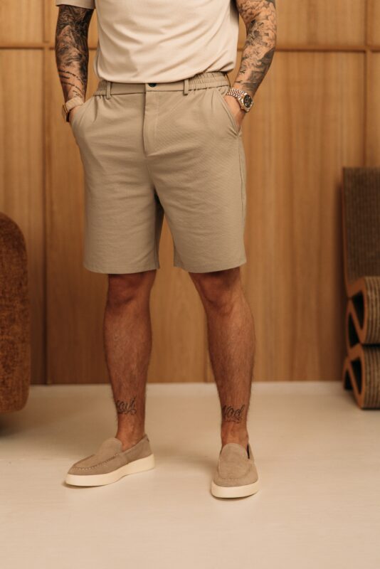 Super stretch short pantalon - Beige