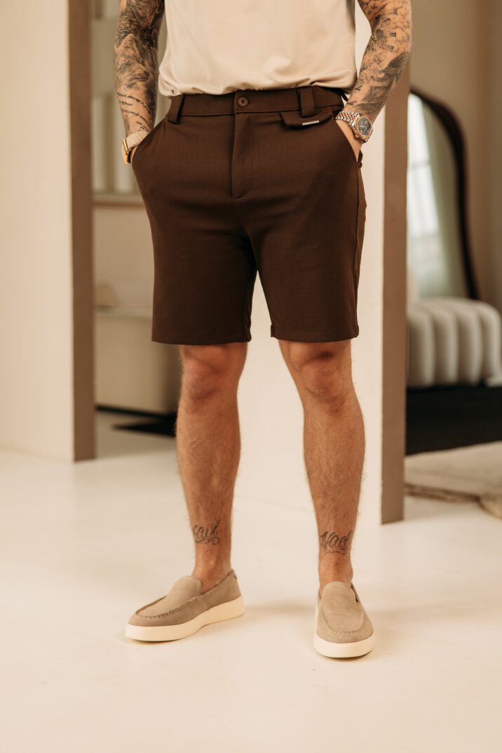 Stretch Chino Short- Brown