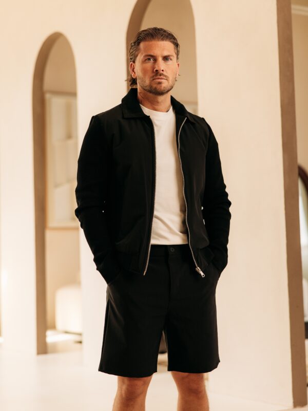 Knitted sleeve jacket - Black