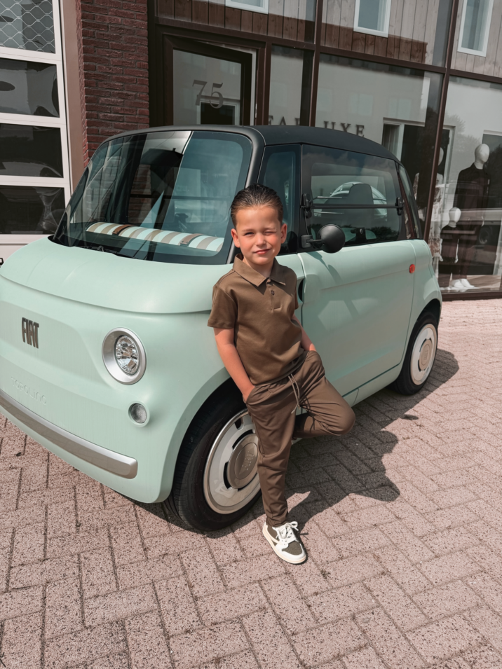 Manilo Kids - Mercerized Glans Polo - Desert Brown