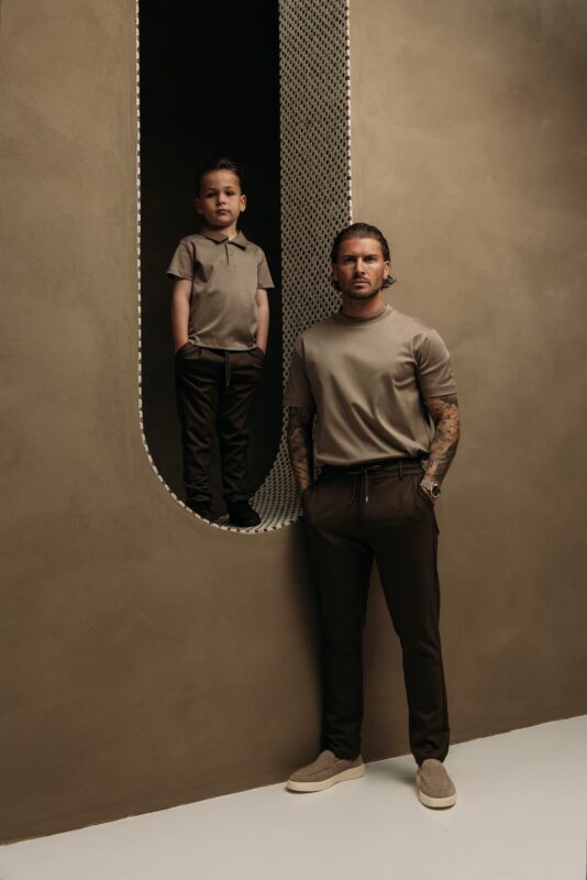 Manilo Kids - Mercerized Glans Polo - Taupe