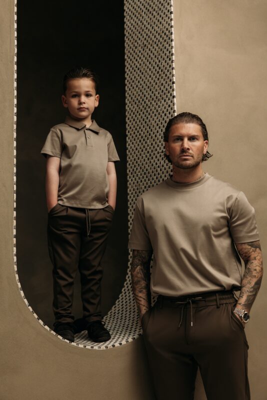 Manilo Kids - Mercerized Glans Polo - Taupe