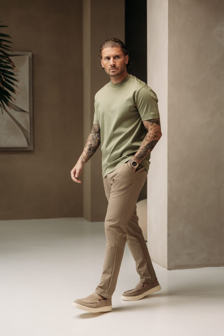 Double Mercerized Glans T-shirt - Matcha Green