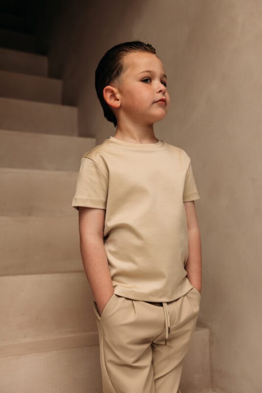 Manilo Kids - Premium Double mercerized T-shirt - Beige