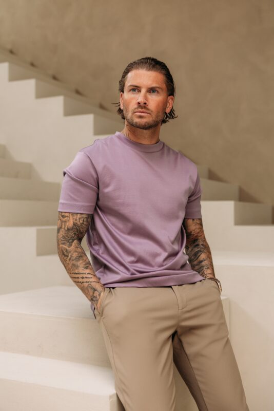 Double Mercerized Glans T-shirt - Lilac