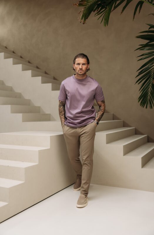 Double Mercerized Glans T-shirt - Lilac
