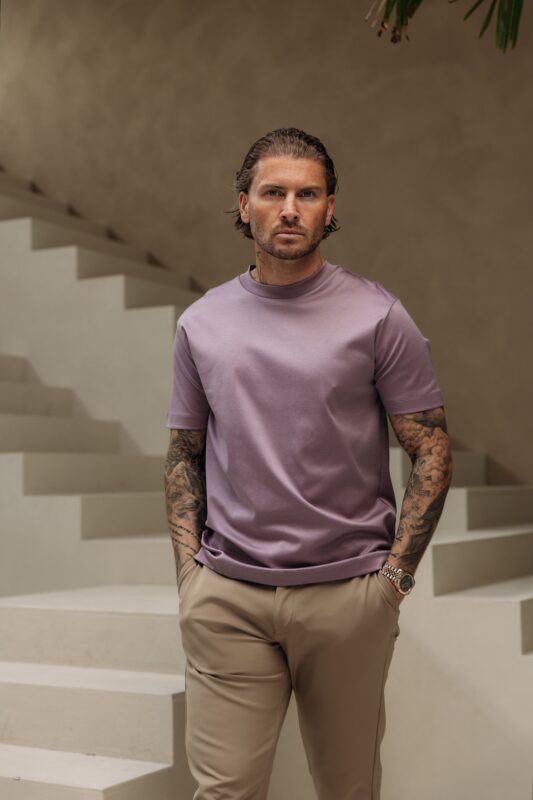 Double Mercerized Glans T-shirt - Lilac