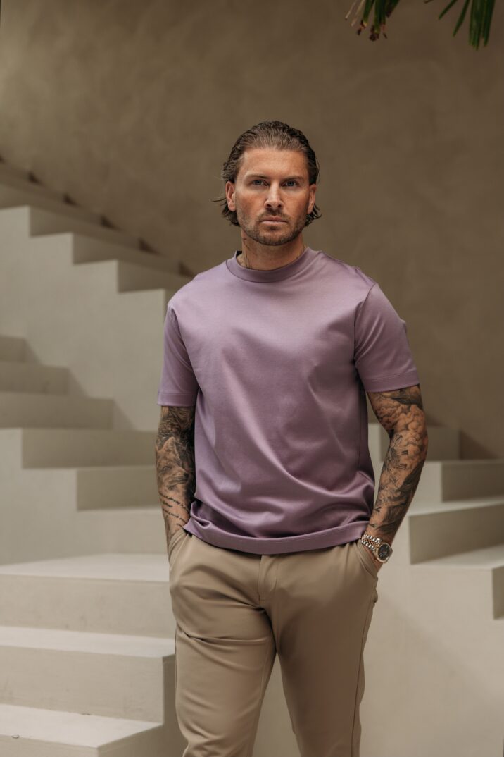 Double Mercerized Glans T-shirt - Lilac