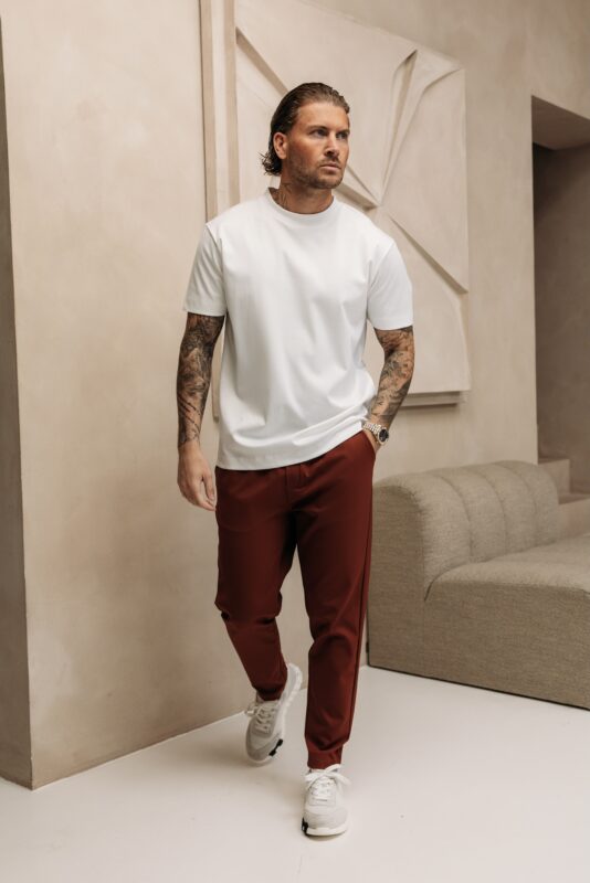 Double Mercerized Glans T-shirt - White