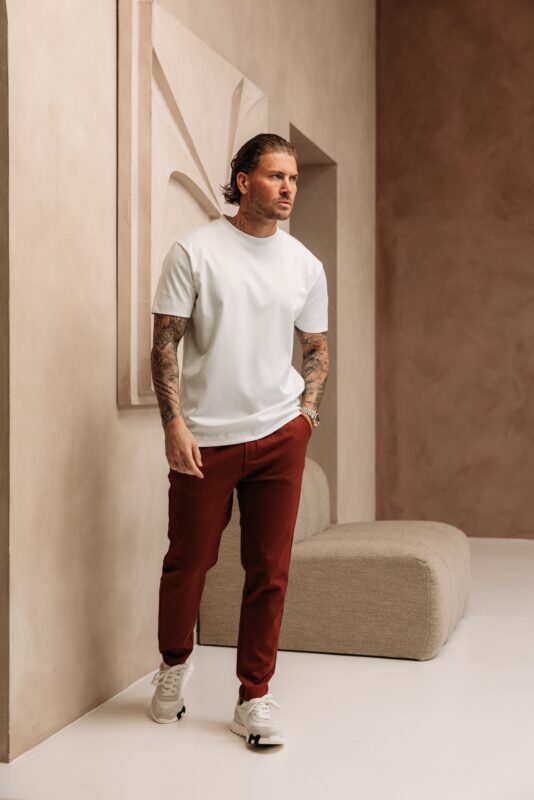 Double Mercerized Glans T-shirt - White
